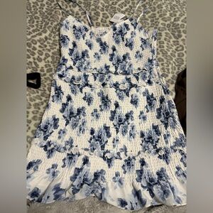 Abercrombie & Fitch Navy and White Floral Mini Dress